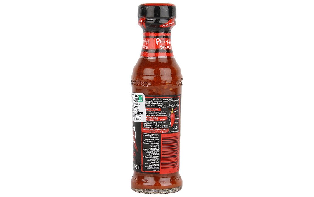 Nando's Extra Hot Peri Peri Sauce    Glass Bottle  125 millilitre